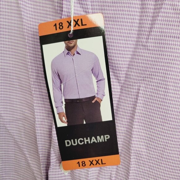 NEW Duchamp London Mens 18,XXL  Slim Fit Dress Shirt Cotton Stretch Button down - Picture 7 of 8